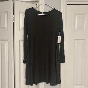 NWT Long Sleeved Dark Heather Grey Dress